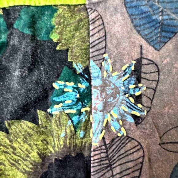 Handmade Bohemian Hippie Patchwork Cotton Top Multicolor by Juan Tommy Size M - Picture 7 of 13